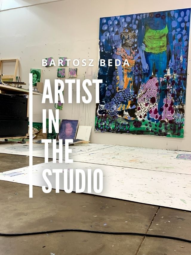 artist in the studio, bartosz beda