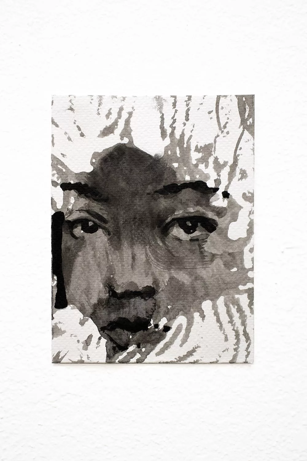 Anastasia 02 - A Captivating Small Portrait Painting in Ink on Paper 4