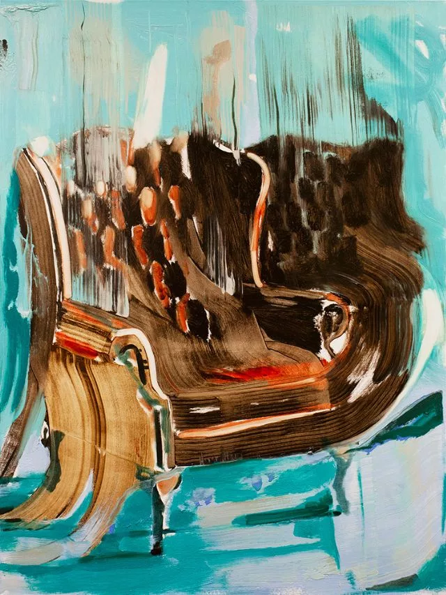 Refreshed 03 - Abstracted Armchair Painting in Oil on Canvas 2