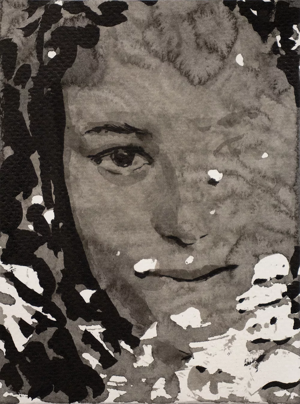 Anastasia 17, ink on paper, paintings 2023, Bartosz Beda, art, artist